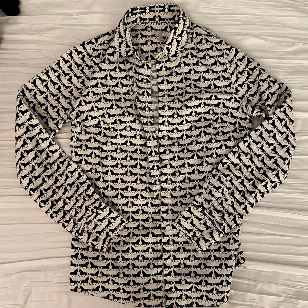 Jcrew Horse Button Down - image 1
